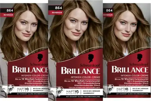 Haarfarbe hellbraun Brillance Intensiv-Color-Creme 864 Rehbraun
