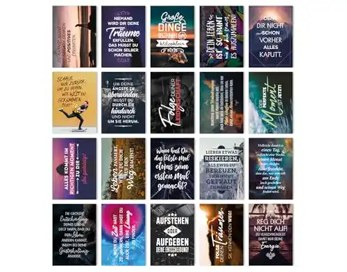 Spruchkarten TypeStoff 20er Postkarten-Spar-Set – MOTIVATION