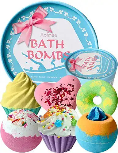 Badebomben Aofmee Geschenkset, 6pcs Badekugeln