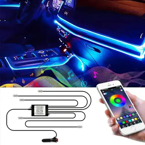 Ambientebeleuchtung Auto Wilktop 6m LED