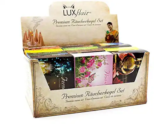 Räucherkerzen Luxflair, Räucherkegel Mischung 12 x 20 Stück