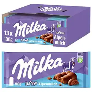Milka-Schokolade Milka Luflée 13 x 100g, Zartschmelzend