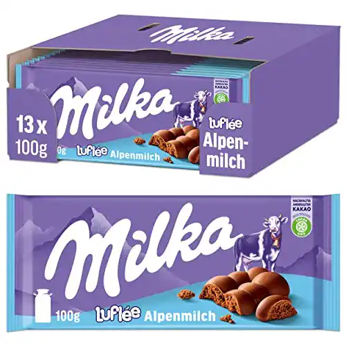 Milka-Schokolade Milka Luflée 13 x 100g, Zartschmelzend