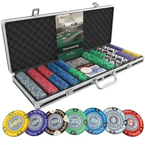 Jetons Bullets Playing Cards, Großer Pokerkoffer Tony Deluxe