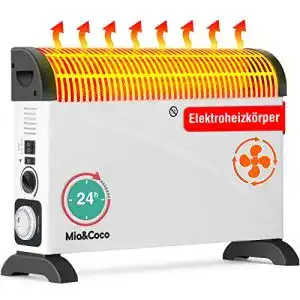 Energiesparende Elektroheizung Mia&Coco, 2000W, Timer