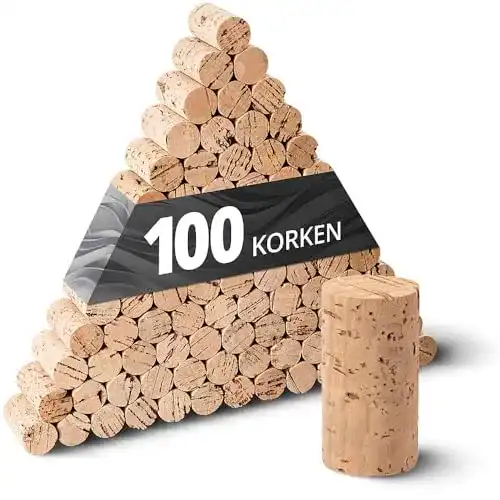 Korken Tuuters 100 Bastel, Medizin-, Wein, 45 mm, ⌀ 24 mm