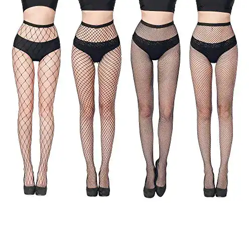 Netzstrumpfhose GARTOL Fisch mit hoher Taille, 4 Paar