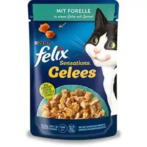 Felix-Nassfutter Felix Katzennassfutter Sensations Forelle u. Spinat