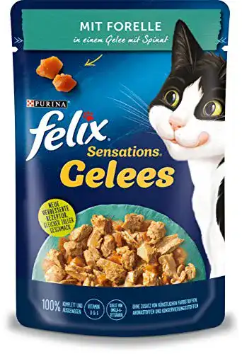 Felix-Nassfutter Felix Katzennassfutter Sensations Forelle u. Spinat