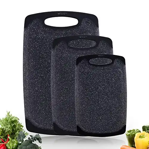 Schneidebrett (Kunststoff) Haomacro Schneidebretter Set, 3-teilig