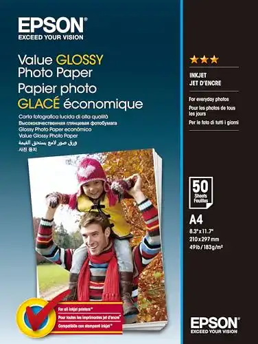 Epson-Fotopapier Epson C13S400036 Fotopapier, A4, 50 Blatt