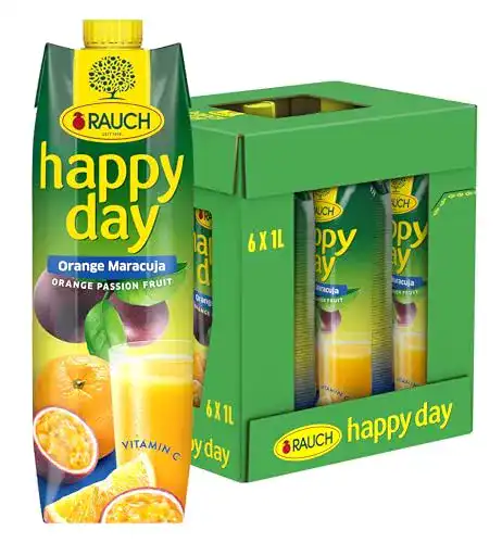 Maracujasaft Happy Day Rauch Orange Maracuja, 6 x 1L
