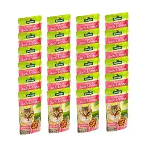 Dehner-Katzenfutter Dehner Ragout Adult Lachs und Shrimps, 24x