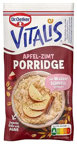 Porridge Dr. Oetker Vitalis Apfel-Zimt, (10 x 58 g)