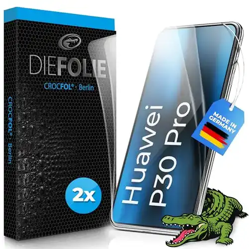 Huawei-P30-Pro-Schutzfolie Crocfol Schutzfolie, 2 St., 5D Langzeit