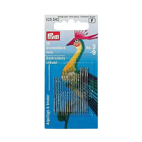 Nähnadel Prym n, Stickwolle, sortiert gold Eye, pack de 16