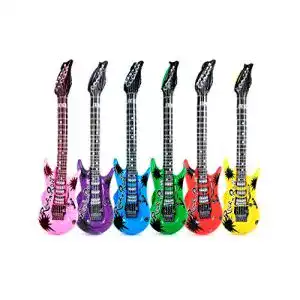 Aufblasbare Gitarre Sunmondo Luftgitarre im Set – 6 Stück