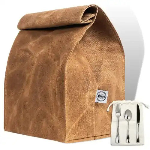 Lunchbag ASEBBO Leinen-Lunchtaschen, braune Papiertasche