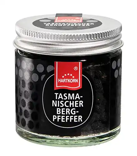 Tasmanischer Pfeffer Hartkorn, ganz, 20 g im Gourmet Glas