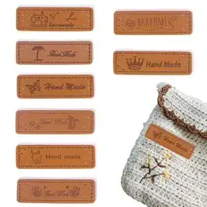 Lederlabel Anyasen Handmade Label zum Annähen 40 stück