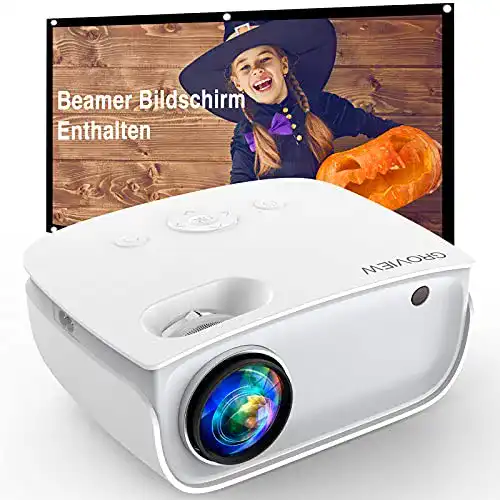 WiFi-Mini-Beamer Groview WiFi Beamer, 7000 Lumen Full HD