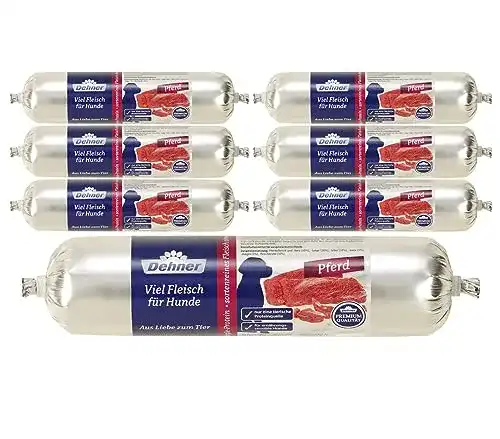 Hundewurst Dehner Premium Hundefutter, Fleischwurst mit Pferd