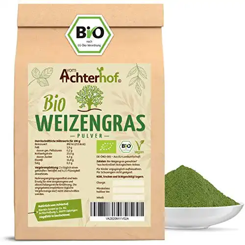 Weizengraspulver vom Achterhof BIO (500g) Weizengras Pulver