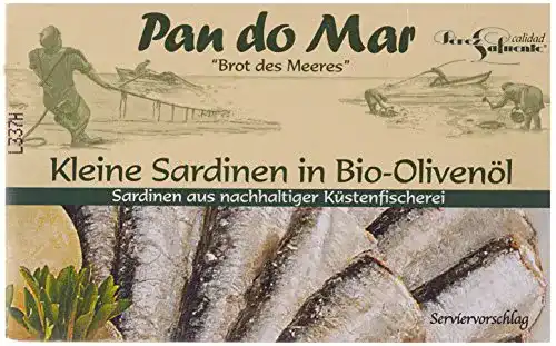 Sardinen Pan do Mar Kleine in Bio Olivenöl, 120 g