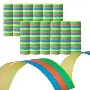 Luftschlangen Idena 8274040 Set, 12 Rollen mit je 18 Abrisse