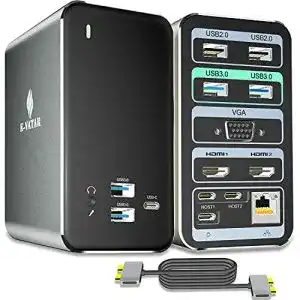 Laptop-Dockingstation Familycrazy USB C, 15 Ports, Triple Display