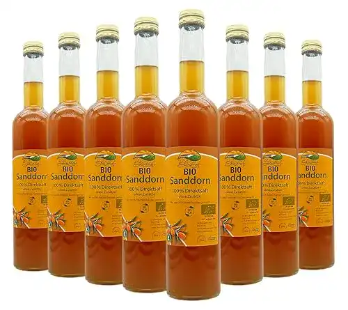 Sanddornsaft Bleichhof – 100% Direktsaft, naturrein, (8x 0,47l)