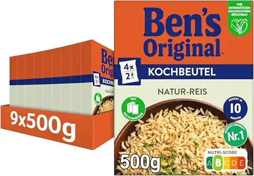 Vollkornreis BEN’S ORIGINAL Ben’s Original Natur Reis, 9 x 500g