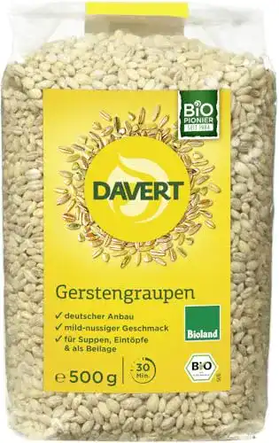 Graupen Davert Gersten Bioland, 500g (6 x 500 gr)
