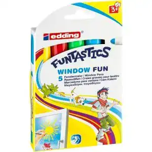 Fenstermalstifte edding 16 Fenstermaler für Kinder 5er-Set