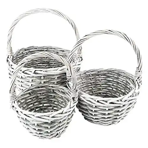 Leerer Geschenkkorb Ideen mit Herz Weidenkorb-Set | 3 Körbchen