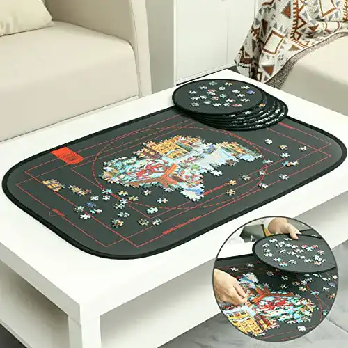 Puzzlebrett HXMARS Faltbar, groß, tragbar 1000-Teile-Puzzlematte