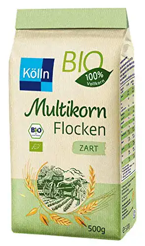 Haferflocken Kölln Zarte Multikorn Flocken Bio, 5 x 500 g