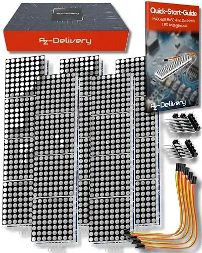 Arduino-LED AZDelivery 3 x MAX7219 8×32 4 in 1 Dot Matrix LED