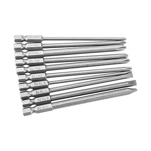 Lange Bits Hilitand 10 stücke Phillips Und Flachkopf Bits Set S2
