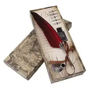 Kalligraphie-Set Walfront Quill Feather Quill Pen Set Vintage
