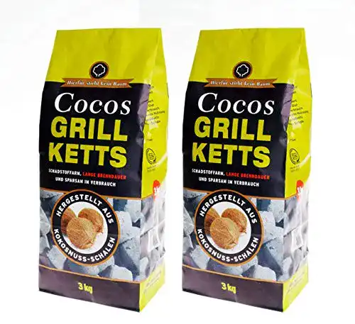 Kokos-Briketts H-O Cocos Grillketts Holzkohlewerk Lüneburg 6kg