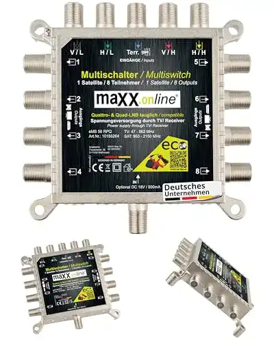 Quad-LNB-Multischalter maxx.onLine eMS 58 RPQ 5 in 8