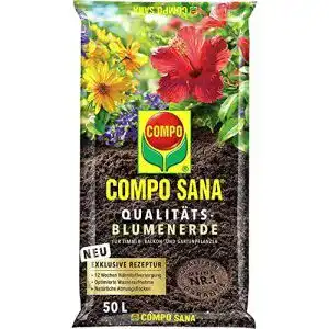 Blumenerde Compo SANA Qualitäts- mit 12 Wochen 50 Liter