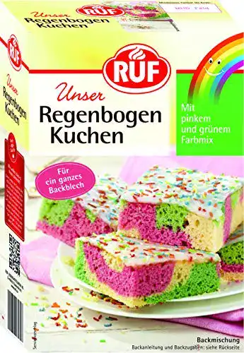 Kuchen-Backmischung RUF Regenbogen-Kuchen, 6er Pack