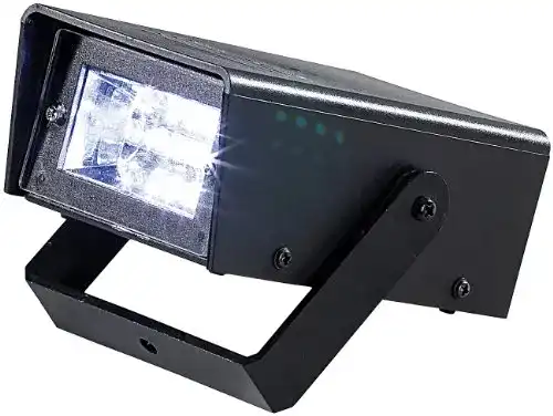 Stroboskop Lunartec : LED-Disco-Strobe mit Batteriebetrieb