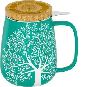 Jumbotassen amapodo Teetasse mit Deckel und Sieb, Porzellan