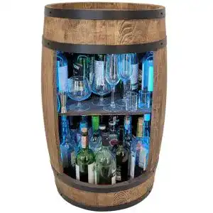Fass-Bar weeco Weinfass als Weinregal – Weinschrank Barschrank