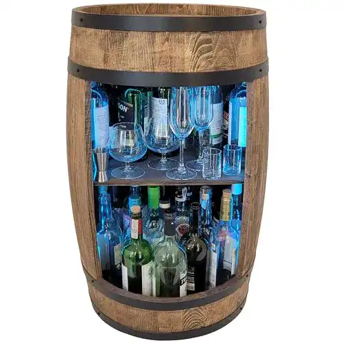 Fass-Bar weeco Weinfass als Weinregal – Weinschrank Barschrank