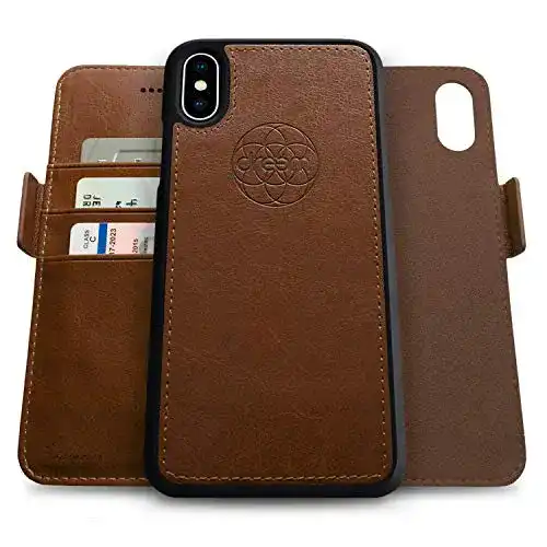 iPhone-X-Lederhülle Dreem Fibonacci 2in1 Handyhülle Flipcase