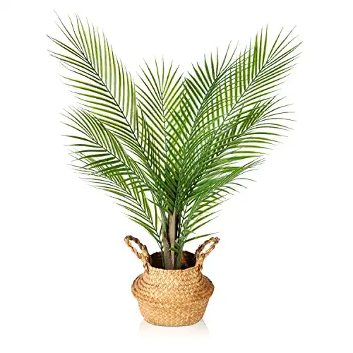 Kunstpflanzen Kazeila Kunstpflanze Groß Areca Palme 80cm